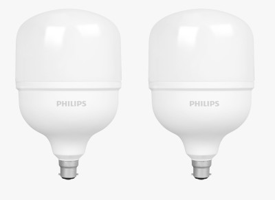 PHILIPS 50 W Standard B22 LED Bulb(White, Pack of 2)