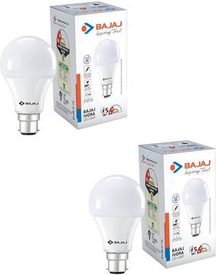 BAJAJ 5 W Basic Standard B22 LED Bulb(White, Pack of 2)
