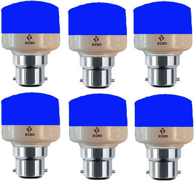 rino 7 W Basic Standard B22 LED Bulb(Blue, Pack of 6)