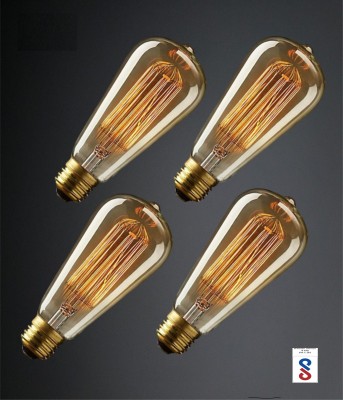 Hybrix 40 W Decorative E27 Decorative Bulb(Gold, Pack of 4)