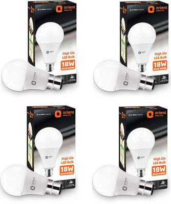Orient Electric 18 W Basic Round B22 D LED Bulb(White, Pack of 4)
