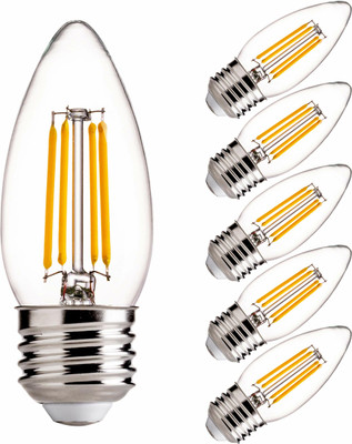 Lyse Decor 4 W Basic Standard E27, E26 LED Bulb(Yellow, Pack of 5)