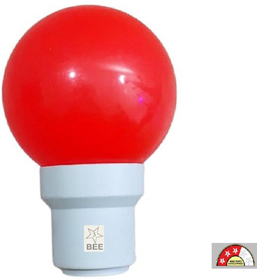 AATMIYA ENERGY 0.5 W Basic Round B22 LED Bulb(Red)