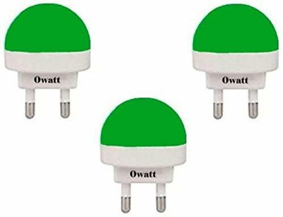 Kotsun 0.5 W Basic Round 2 Pin LED Bulb(Green, Pack of 3)