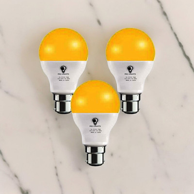 mg lights 5 W Basic Arbitrary B22 LED Bulb(Yellow, Pack of 3)