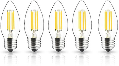 Avior 4 W Basic Standard E27, E26 LED Bulb(Yellow, Pack of 5)
