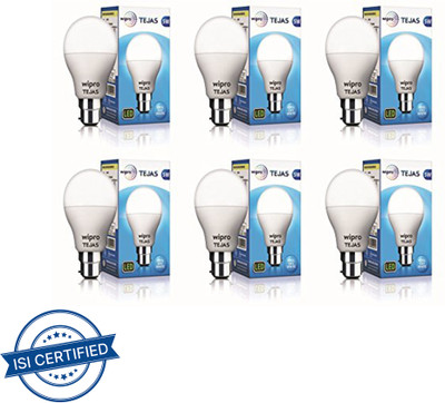 Wipro 5 W Basic Standard B22 LED Bulb(White, Pack of 6)