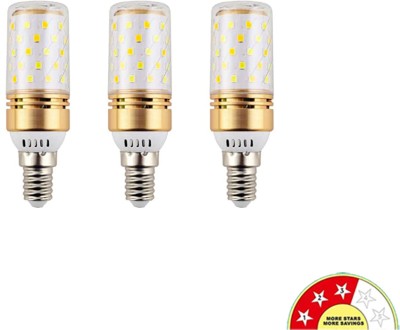 vibunt 12 W Round E14 Multi Watt LED Bulb(Multicolor, White, Yellow, Pack of 3)