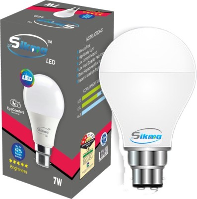 SIKMA 7 W Standard B22 LED Bulb(White, Pack of 3)