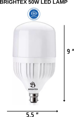 Brightex 50 W Basic Standard B22 LED Bulb(White)