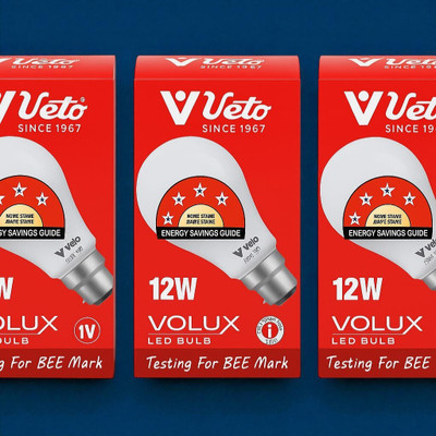 Veto 12 W Basic Round B22 LED Bulb(White, Pack of 3)