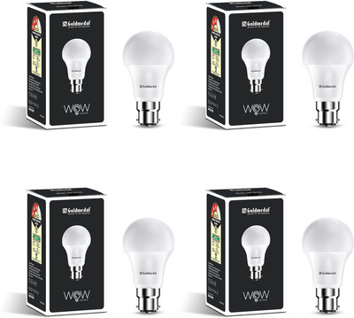 Gold Medal 5 W Basic Round B22 LED Bulb(White, Pack of 4)