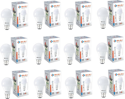 BAJAJ 5 W Basic Standard B22 LED Bulb(White, Pack of 12)