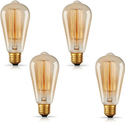 Svah 4 W Basic Decorative E27 LED Bulb(Gold, Pack of 4)