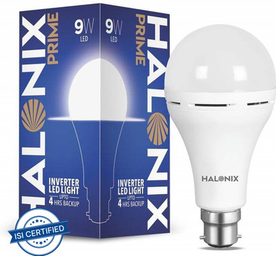 HALONIX 9 W Inverter Round B22 LED Bulb(White)
