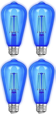 Baslash 4 W Basic Decorative E27 LED Bulb(Blue, Pack of 4)