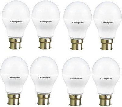 Crompton 5 W Basic Standard B22 LED Bulb(White, Pack of 8)