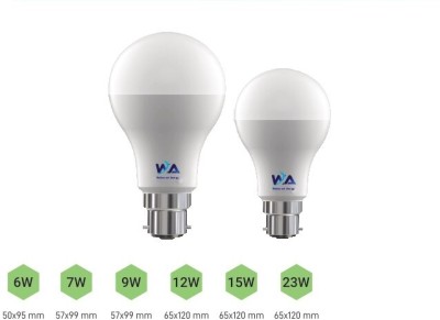 Wellmount 15 W Round B22, E27 LED Bulb(White, Pack of 2)