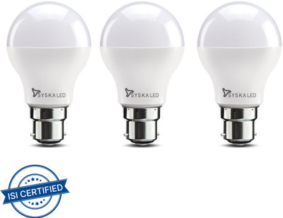 Syska 7 W Basic Standard B22 LED Bulb(White, Pack of 3)