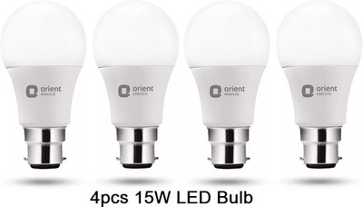 ORIENT 15 W Basic Standard B22 LED Bulb(White, Pack of 4)
