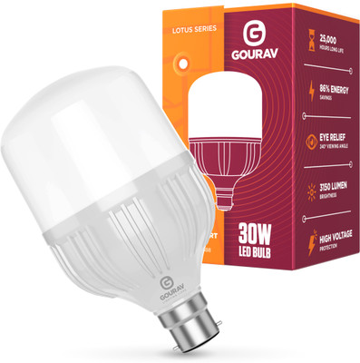 GOURAV 30 W Eye Safety Compliance Globe B22 LED Bulb(White)
