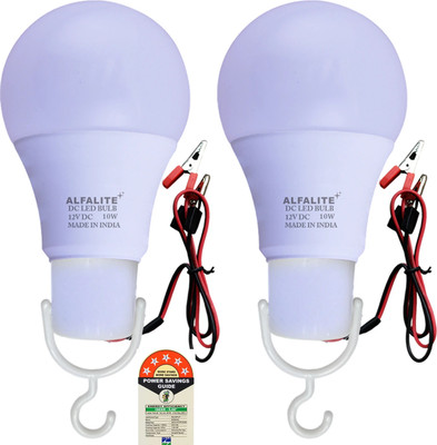 ALFALITE 10 W Basic Standard Plug & Play LED Bulb(White, Pack of 2)