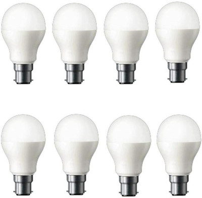 owesom 9 W Basic Round B22 LED Bulb(White, Pack of 8)