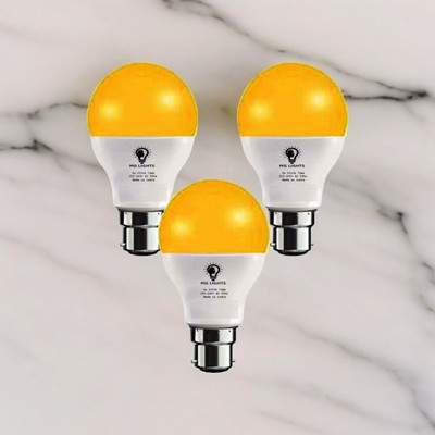mg lights 5 W Basic Arbitrary B22 LED Bulb(Yellow, Pack of 3)