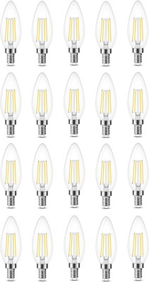 vibunt 4 W Candle E14 LED Bulb(Yellow, Pack of 20)