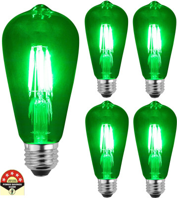 OLIPS 4 W Glare Reduction Capsule E26, E27 Decorative Bulb(Green, Pack of 5)