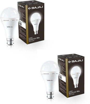 BAJAJ 12 W Inverter Standard B22 Inverter Bulb(White, Pack of 2)