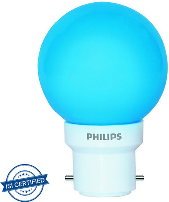 PHILIPS 0.5 W Basic Round B22, E27 LED Bulb(Blue)