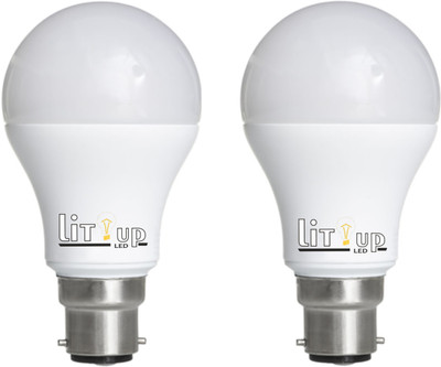 Litup 9 W Basic Standard B22 LED Bulb(White, Pack of 2)