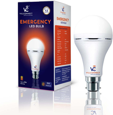 VILLCONNECT 9 W Basic Round LED Bulb(White)