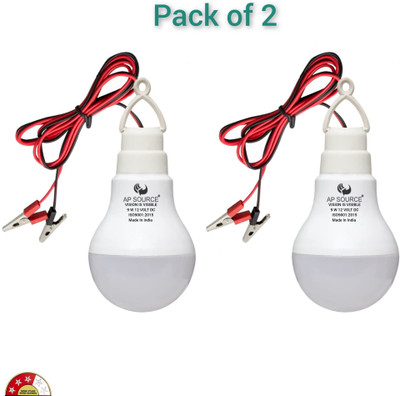 AP Source 9 W Basic Round 2 Pin LED Bulb(White, Pack of 2)