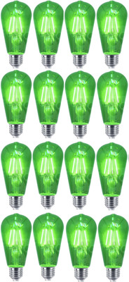Baslash 4 W Basic Decorative E27 LED Bulb(Green, Pack of 16)