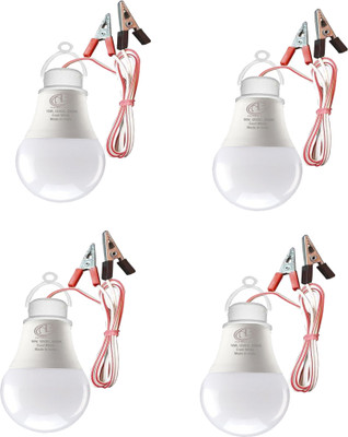 ambert 10 W Basic Round Plug & Play LED Bulb(White, Pack of 4)