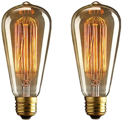 Homesake 60 W Basic Standard E27 Incandescent Bulb(Yellow, Pack of 2)