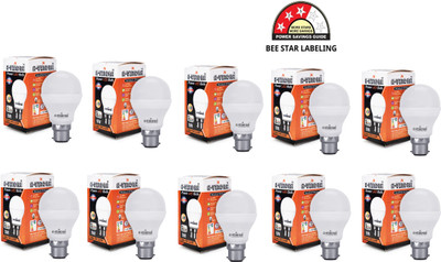 AVINDRA 9 W Basic Round B22 LED Bulb(White, Pack of 10)