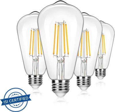 Homesake 4 W Standard E27 LED Bulb(Yellow, Pack of 4)