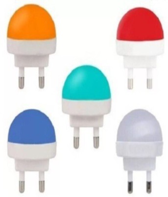 Kotsun 0.5 W Basic Spiral B22 D Night Bulb(Blue, Green, Red, White, Orange, Pack of 5)