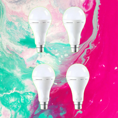 ONIEXO 12 W Inverter Round B22 Inverter Bulb(White, Pack of 4)