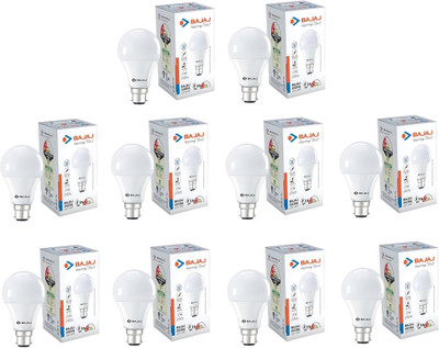 BAJAJ 15 W Basic Round B22 LED Bulb(White, Pack of 10)