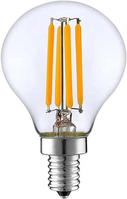 kiank 4 W Basic Round E14 LED Bulb(Yellow, Pack of 2)
