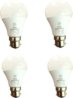 Gear Up 10 W Round B22 LED Bulb(White, Pack of 4)