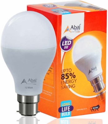 ABAJ 9 W Round B22 LED Bulb(White)