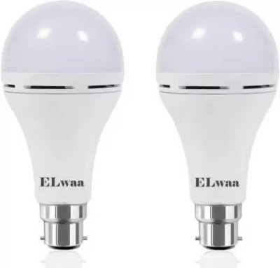 ELWAA 12 W Round B22 LED Bulb(White, Pack of 2)