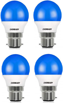 EVEREADY 2.5 W Basic Standard B22 LED Bulb(Blue, Pack of 4)