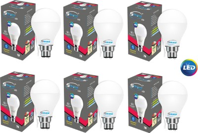 SIKMA 7 W Standard B22 LED Bulb(White, Pack of 6)