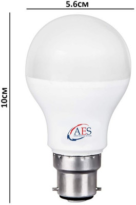 AES 9 W Basic Globe B22 D LED Bulb(White, Pack of 8)